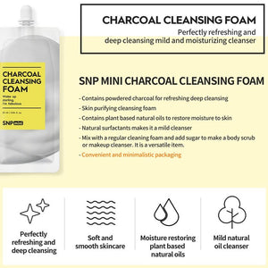 SNP Mini Charcoal Cleansing Foam 25ml