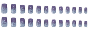 Nailamour Purple-Grey Dual Artificial Nail Kit - 24pcs