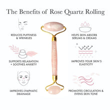 Load image into Gallery viewer, Peaches & Cream Rose Quartz Roller