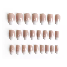 Load image into Gallery viewer, Nailamour French White Ombre with Nude Base Artificial Nail Kit - 24pcs
