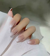 Load image into Gallery viewer, Nailamour French White Ombre with Nude Base Artificial Nail Kit - 24pcs
