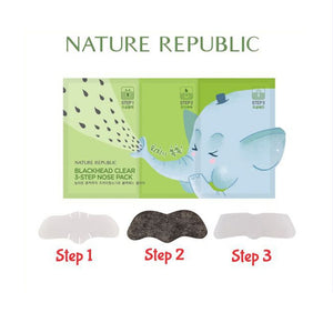 Nature Republic Blackhead Clear 3 Step Nose Pack - 1 Sheet