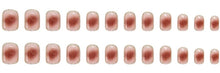 Load image into Gallery viewer, Nailamour Dusky Red with Gold Border Small Artificial Nail Kit - 24pcs
