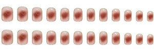 Nailamour Dusky Red with Gold Border Small Artificial Nail Kit - 24pcs
