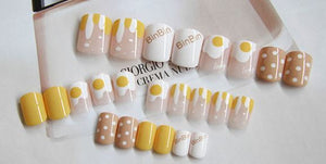 Yellow Egg Small Artificial Nail Kit
