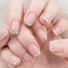 Load image into Gallery viewer, Premium Glitter French Tip Glitter Artificial Nail Kit
