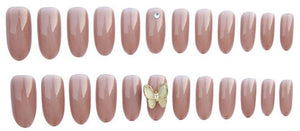 Gold Butterfly Artificial Nail Kit