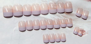 Lavender Small French Artificial Nail Kit 