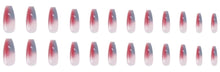 Load image into Gallery viewer, Nailamour Red Grey Ombre Ballerina Artificial Nail Kit - 24pcs
