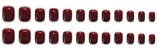 Load image into Gallery viewer, Nailamour Maroon with Glitter Border Artificial Nail Kit - 24pcs
