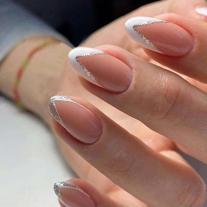 Artificial Nail Kit with Glue Style 4 - 24pcs