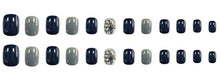 Load image into Gallery viewer, Navy Embellished Artificial Nail Kit 
