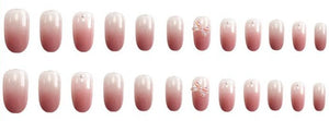 Nailamour Butterfly Nude Artificial Nail Kit - 24pcs