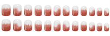 Load image into Gallery viewer, Nailamour Red Ombre on White Small Artificial Nail Kit - 24pcs
