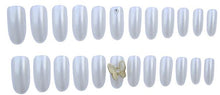 Load image into Gallery viewer, White Gold Butterfly Artificial Nail Kit
