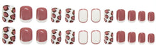 Load image into Gallery viewer, Nailamour Pink Leopard Print on White Artificial Nail Kit - 24pcs
