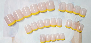Yellow Small French Artificial Nail Kit 